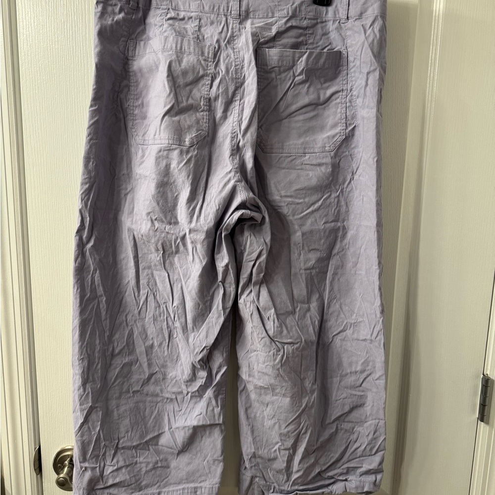 Anthropologie Lavender Cropped Wide-Leg Pants - Picture 5 of 5